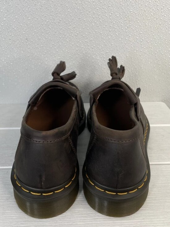 Dr Martens Unisex Size M10 W11 Adrian Crazy Horse Leather Tassel Loafers Brown main image 5